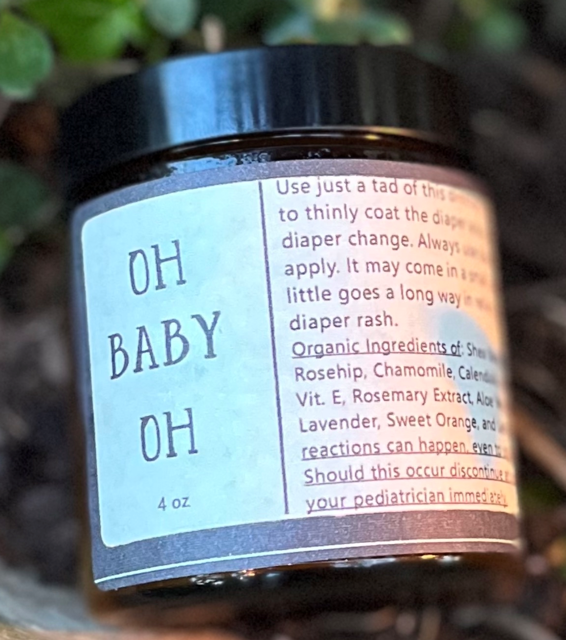 Oh Baby Oh! " What a bum!" Organic Diaper Balm