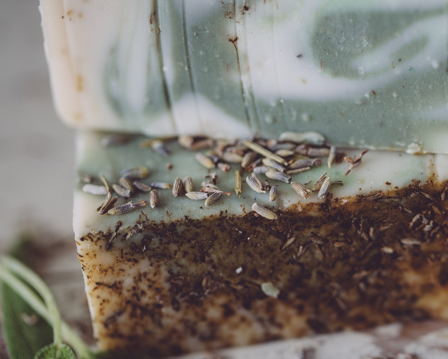 Close up image of Lavender Sage Organic Soap