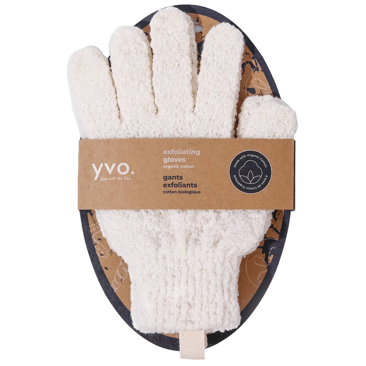 Organic Cotton Exfoliating Gloves