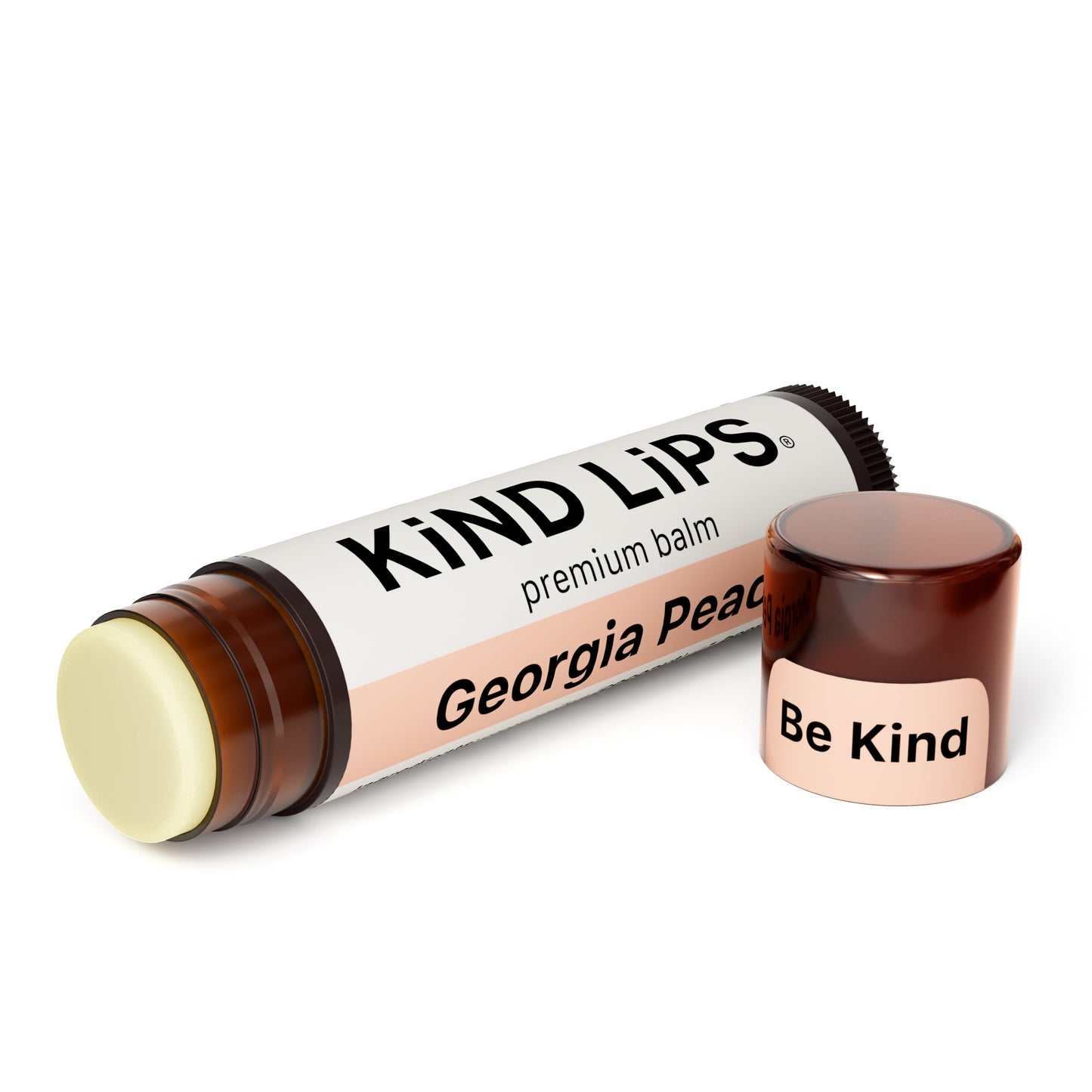 Georgia Peach lip balm is organic, cruelty free, and non-toxic