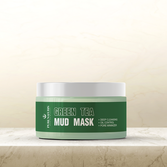 Jar of Organic Green Tea Clay Mud Mask