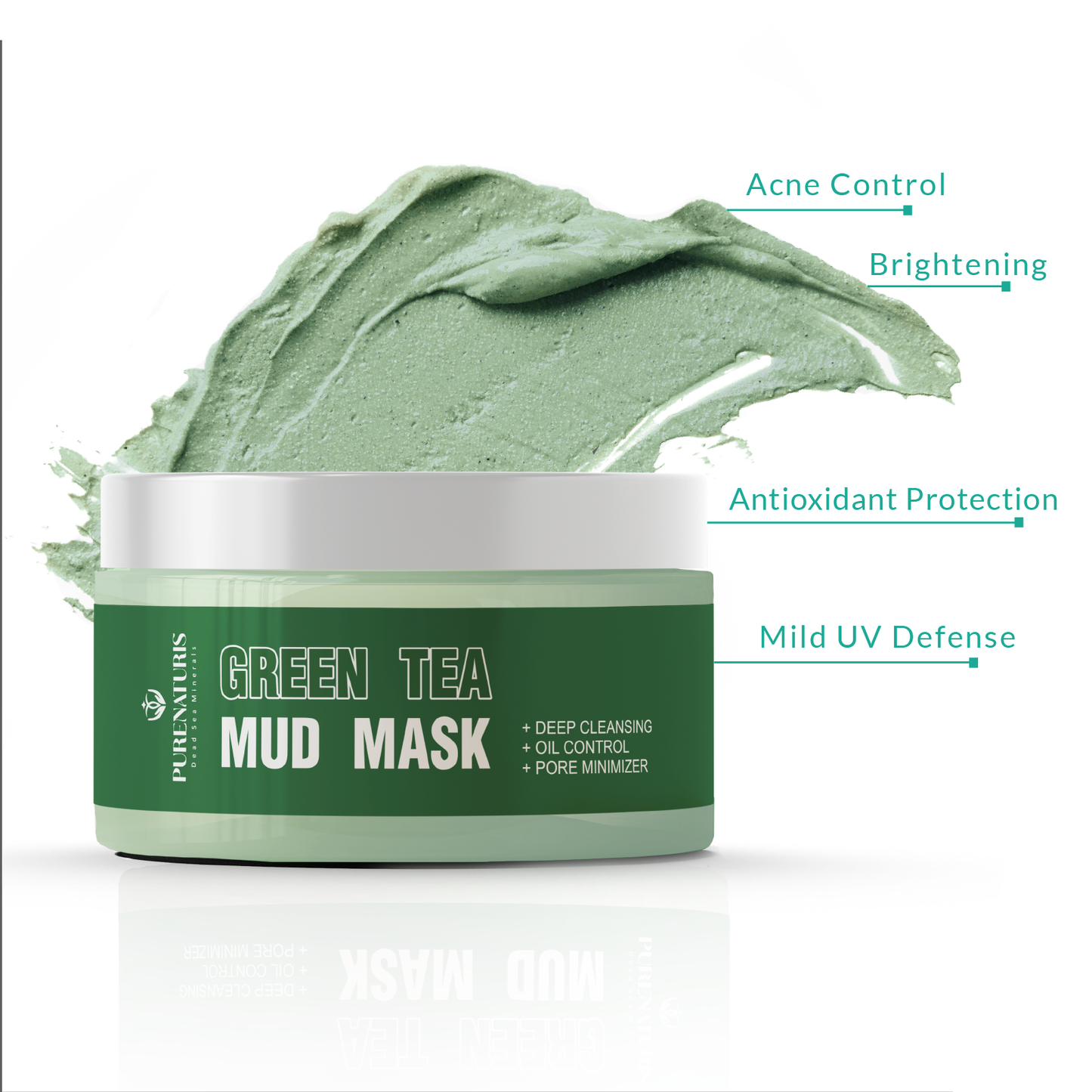 Organic Green Tea Clay Mud Mask 2.8 oz