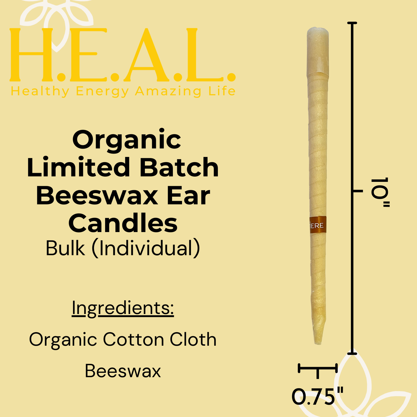 Harmony's Organic Limited Batch Beeswax Ear Candles