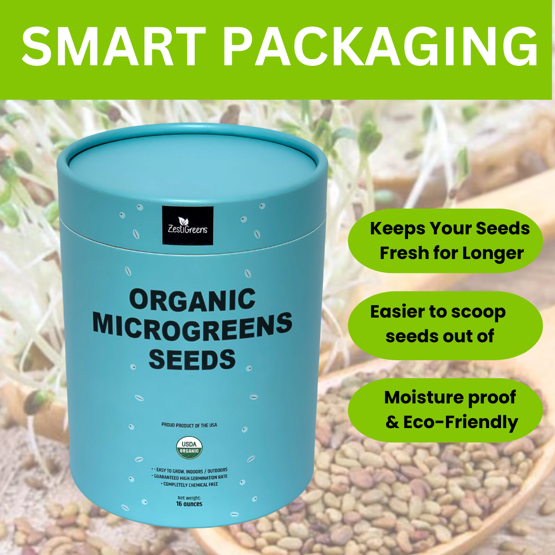 Microgreen seeds moistureprrof and eco-friendly packaging