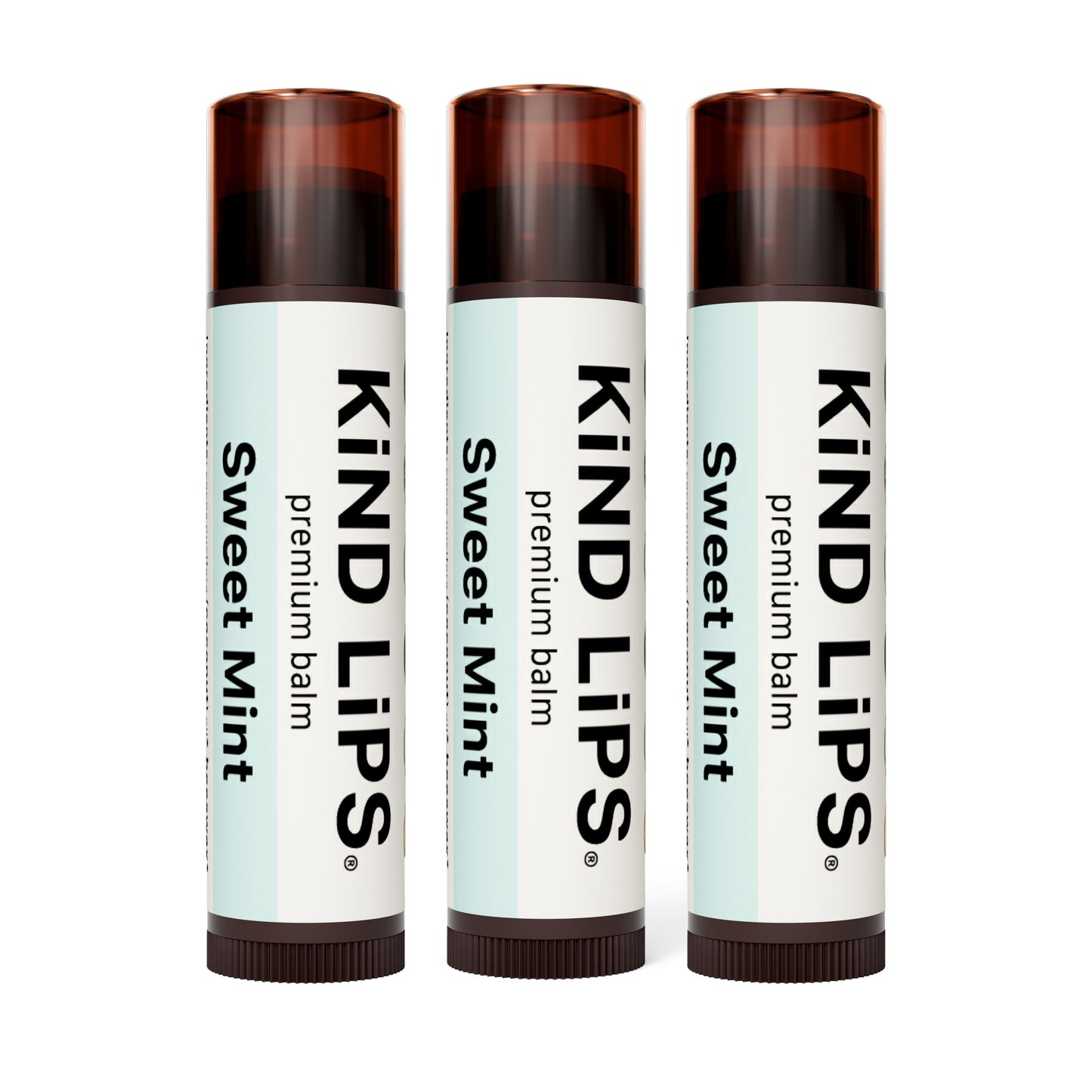 3-pack of Kind Lips sweet mint lip balm