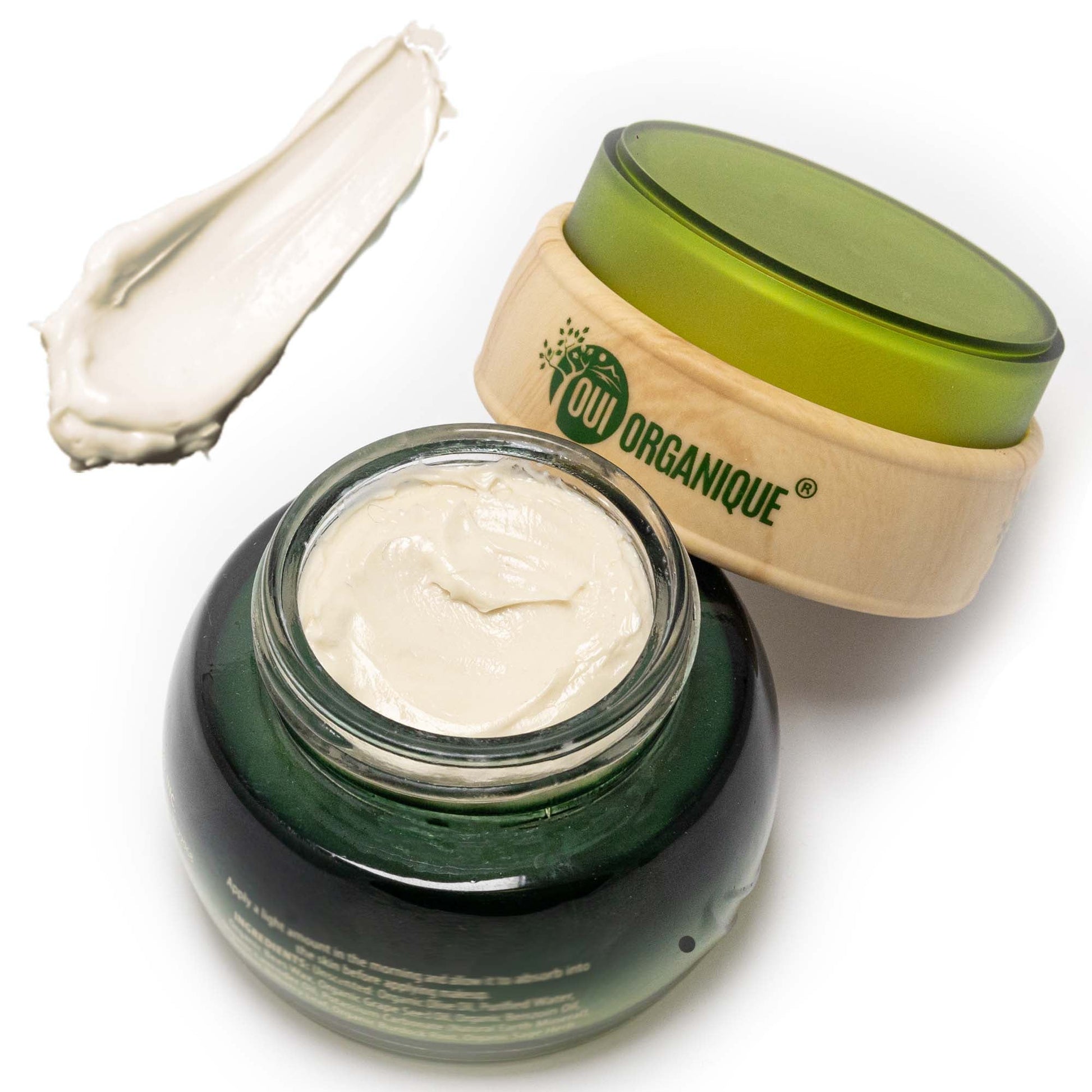 Open Jar of  Organic Rejuvenating Night Cream