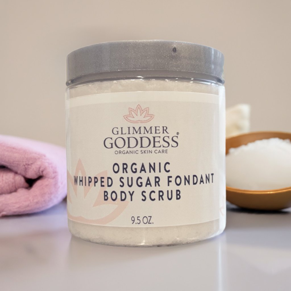 Organic Whipped Sugar Fondant Exfoliating Body Scrub - Crepey Skin Treatment